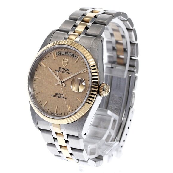 TUDOR Prince Date Day 76213 gold Dial Automatic Men's Watch - Picture 1 of 8